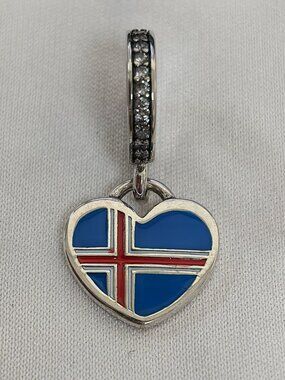 Pandora ICELAND Exclusive Dangle Charm Pendant, S925 Silver Jewelry